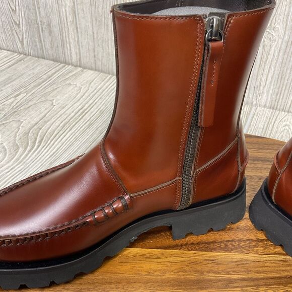 HEREU Studio Andreu Low Calf Zipped Boot Chelsea Boot NIB Russet Color Size 35EU - Picture 11 of 16